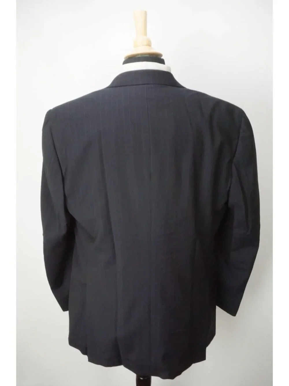Burberry London Oxford Navy Pinstriped Wool 2 Pc Suit Jacket Pant 44R BRAND NEW